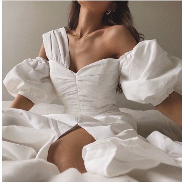 *SOLD* Self-Portrait Laces One Shoulder Maxi Dress - Picture 5 of 6